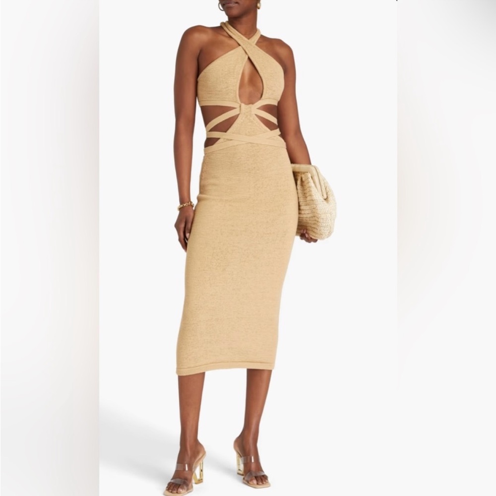 Cult Gaia NWT Aziza Knit Dress in Sand 🤩